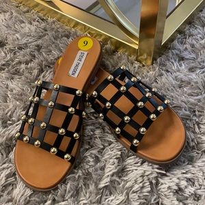 Steve Madden Beil Sandals - Black Size 9 NWOT